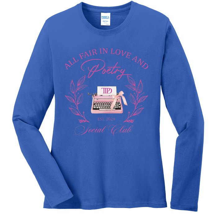 In Love And Poetry Social Club Ladies Long Sleeve Shirt