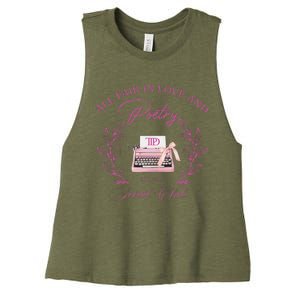 In Love And Poetry Social Club Women's Racerback Cropped Tank