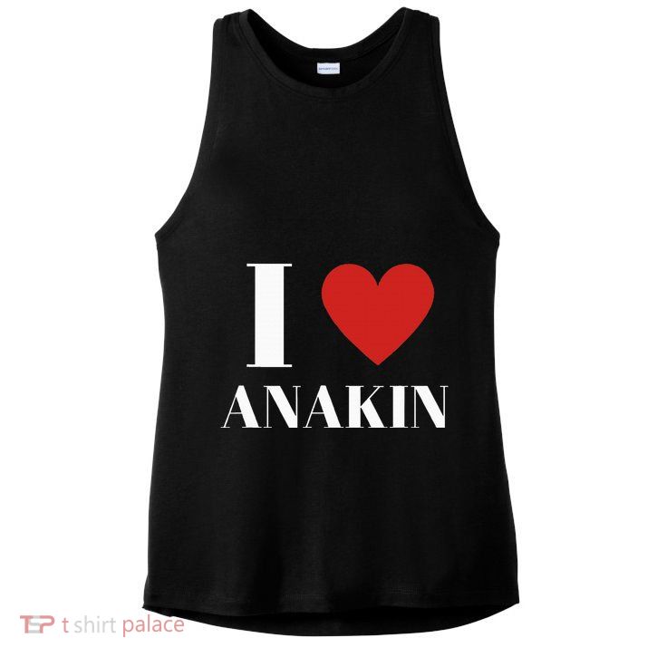 I Love Anakin Heart Family Lover Ladies PosiCharge Tri-Blend Wicking Tank
