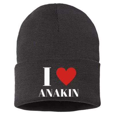 I Love Anakin Heart Family Lover Sustainable Knit Beanie