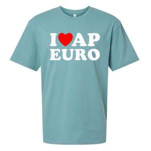 I Love Ap Euro I Heart Ap Euro Funny Ap European History Sueded Cloud Jersey T-Shirt