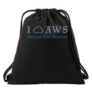 I Love Aws Drawstring Bag