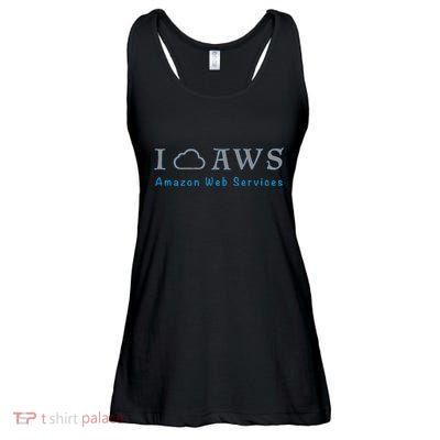 I Love Aws Ladies Essential Flowy Tank