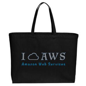 I Love Aws Cotton Canvas Jumbo Tote