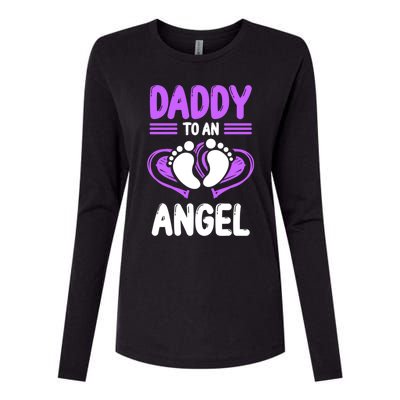 Infant Loss Awareness Pregnant Daddy To An Angel Funny Gift Womens Cotton Relaxed Long Sleeve T-Shirt