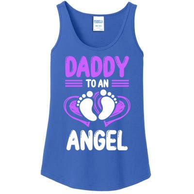 Infant Loss Awareness Pregnant Daddy To An Angel Funny Gift Ladies Essential Tank