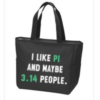 I Like And Maybe 3 People March 14th Math Teacher Pi Day Zip Tote Bag