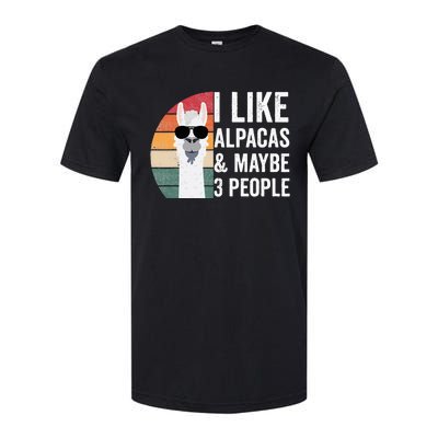 I Like Alpacas And Maybe 3 People Apparel Llama Lovers Softstyle® CVC T-Shirt