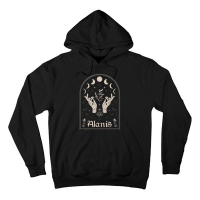 I Love Alanis Personalized Retro Moon First Name Hoodie