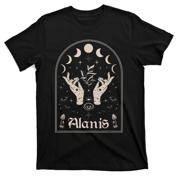 I Love Alanis Personalized Retro Moon First Name T-Shirt