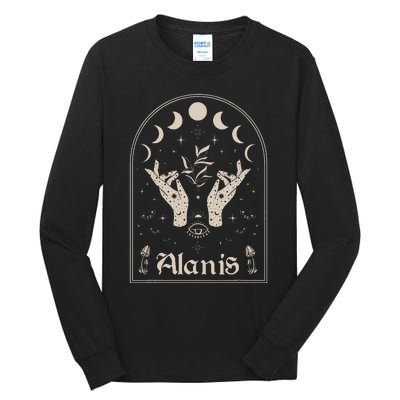 I Love Alanis Personalized Retro Moon First Name Tall Long Sleeve T-Shirt