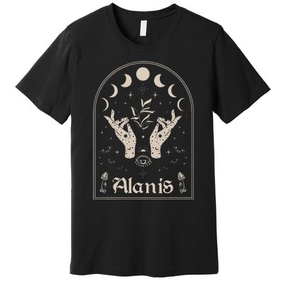 I Love Alanis Personalized Retro Moon First Name Premium T-Shirt