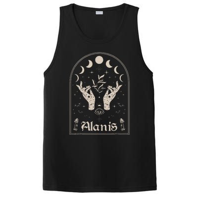 I Love Alanis Personalized Retro Moon First Name PosiCharge Competitor Tank