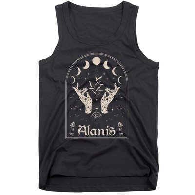 I Love Alanis Personalized Retro Moon First Name Tank Top