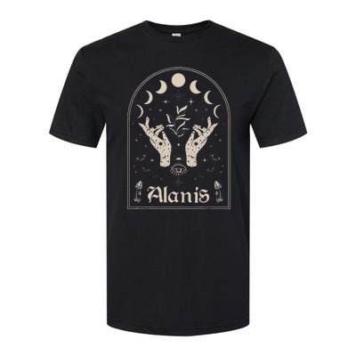 I Love Alanis Personalized Retro Moon First Name Softstyle CVC T-Shirt