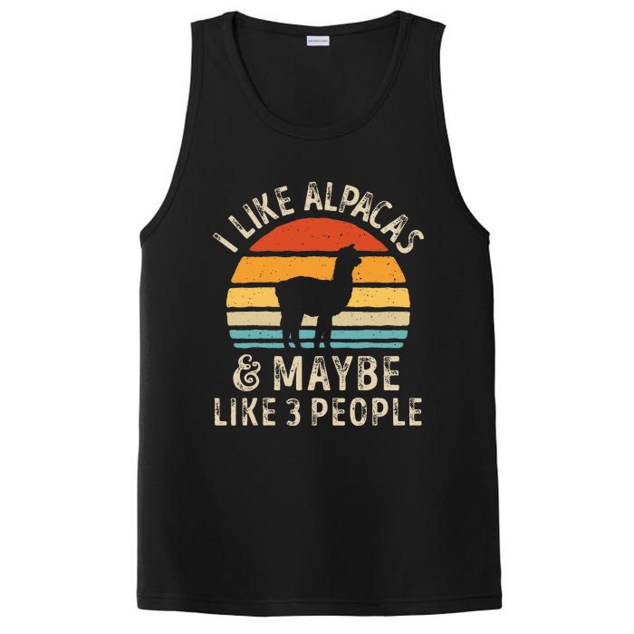 I Like Alpacas And Maybe Like 3 People Funny Alpaca Retro PosiCharge Competitor Tank