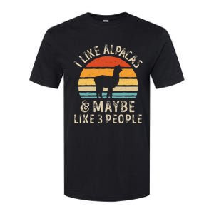 I Like Alpacas And Maybe Like 3 People Funny Alpaca Retro Softstyle CVC T-Shirt