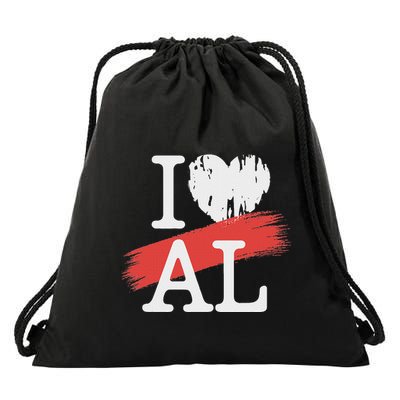 I Love Al I Heart Al Drawstring Bag