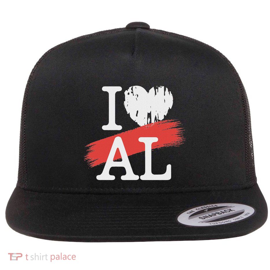 I Love Al I Heart Al Flat Bill Trucker Hat