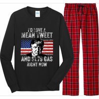 ID Love A Mean Tweet And $1.79 Gas Right Now American Flag Long Sleeve Pajama Set