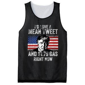 ID Love A Mean Tweet And $1.79 Gas Right Now American Flag Mesh Reversible Basketball Jersey Tank