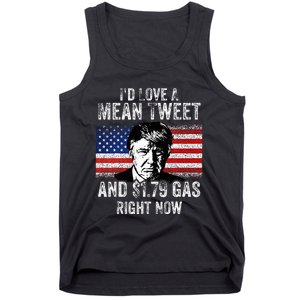 ID Love A Mean Tweet And $1.79 Gas Right Now American Flag Tank Top