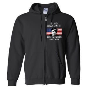 ID Love A Mean Tweet And $1.79 Gas Right Now American Flag Full Zip Hoodie