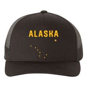 I Love Alaska Minimalist State Flag Yupoong Adult 5-Panel Trucker Hat