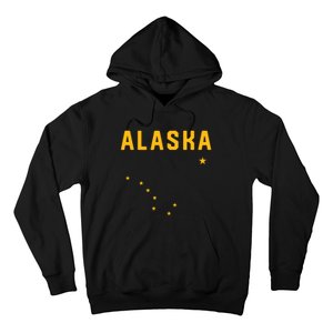 I Love Alaska Minimalist State Flag Hoodie