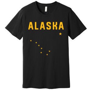 I Love Alaska Minimalist State Flag Premium T-Shirt