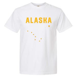 I Love Alaska Minimalist State Flag Garment-Dyed Heavyweight T-Shirt