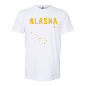 I Love Alaska Minimalist State Flag Softstyle CVC T-Shirt