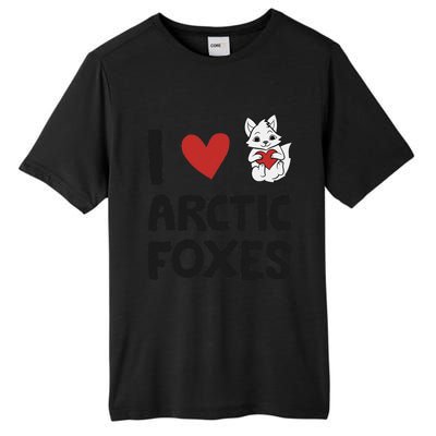 I Love Arctic Foxes Funny Arctic Fox Tall Fusion ChromaSoft Performance T-Shirt