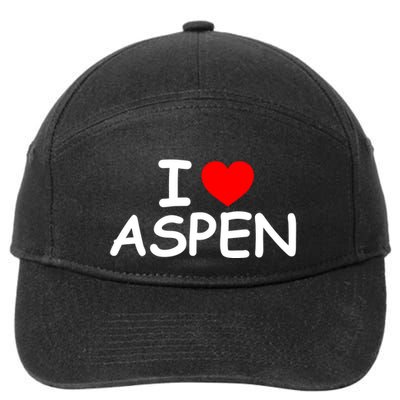 I Love Aspen 7-Panel Snapback Hat