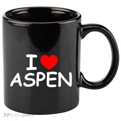 I Love Aspen 11oz C Handle Ceramic Mug