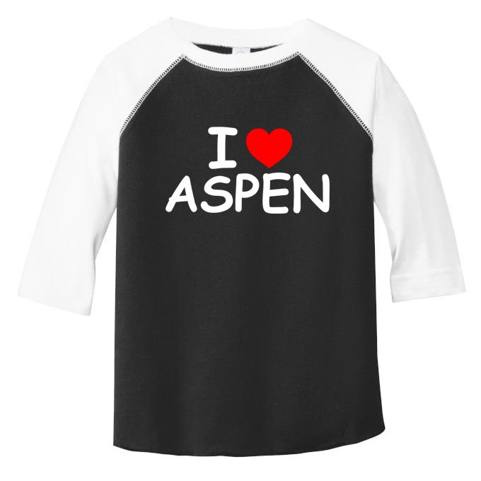 I Love Aspen Toddler Fine Jersey T-Shirt