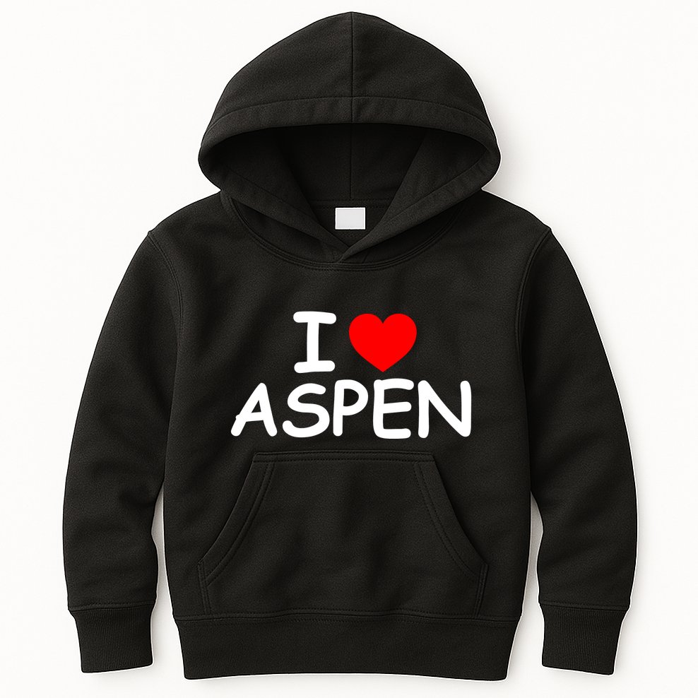 I Love Aspen Kids Hoodie