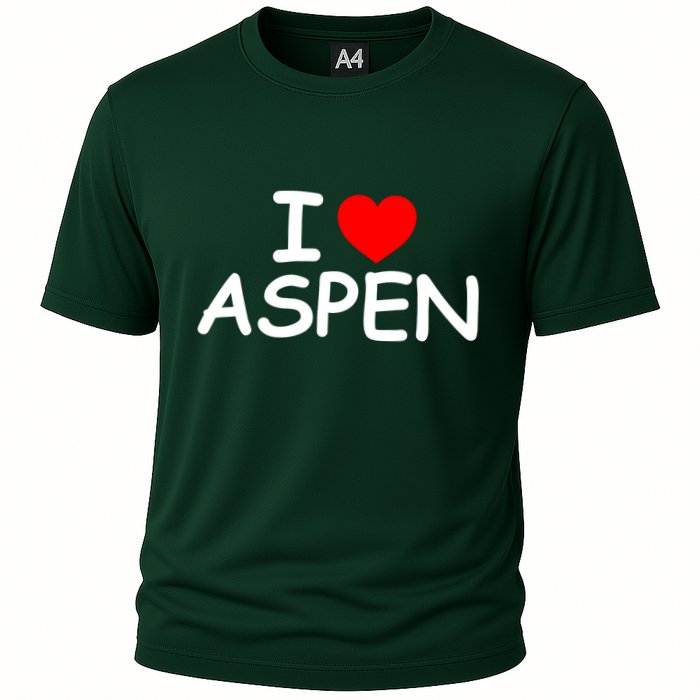 I Love Aspen Cooling Performance Crew T-Shirt