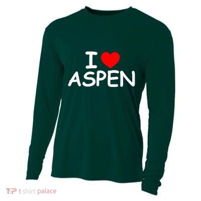 I Love Aspen Cooling Performance Long Sleeve Crew