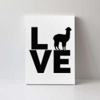 I Love Alpacas Vintage Look Alpaca Black Silhouette Canvas