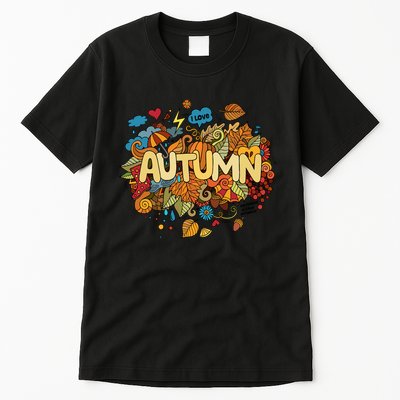 I Love Autumn Cute Gift Tall T-Shirt