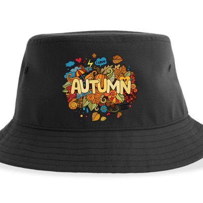 I Love Autumn Cute Gift Sustainable Bucket Hat
