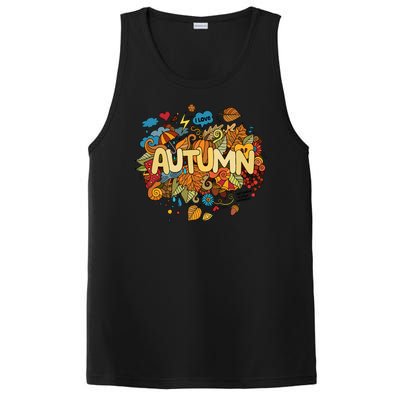 I Love Autumn Cute Gift PosiCharge Competitor Tank