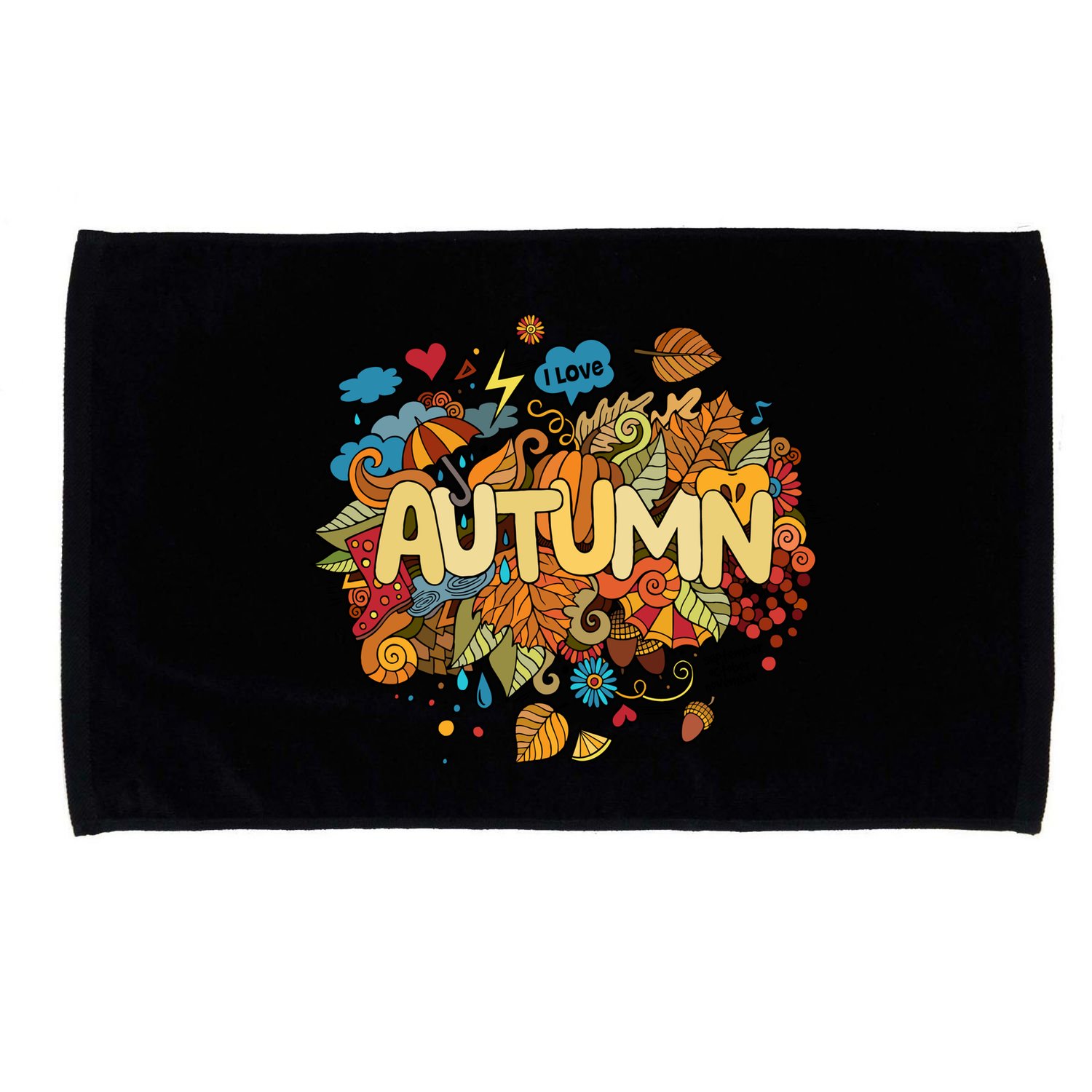 I Love Autumn Cute Gift Microfiber Hand Towel