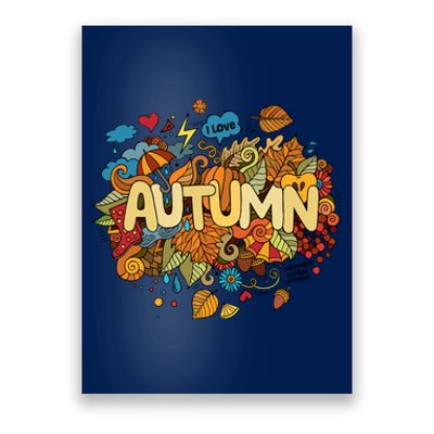 I Love Autumn Cute Gift Poster