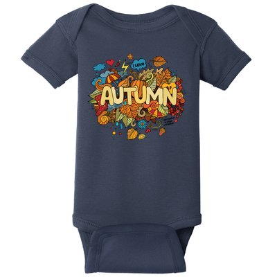 I Love Autumn Cute Gift Baby Bodysuit