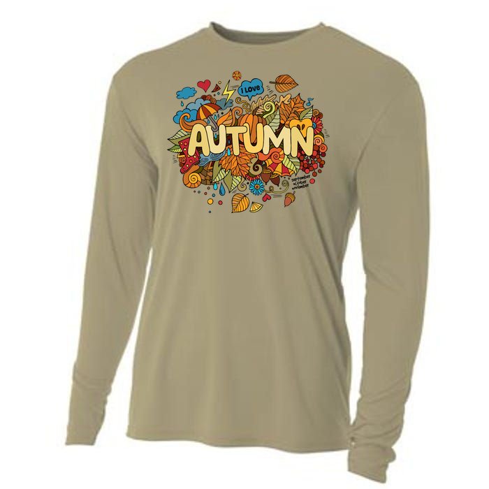 I Love Autumn Cute Gift Cooling Performance Long Sleeve Crew