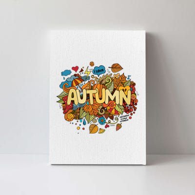 I Love Autumn Cute Gift Canvas