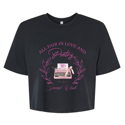 In Love And Poetry Social Club Bella+Canvas Jersey Crop Tee