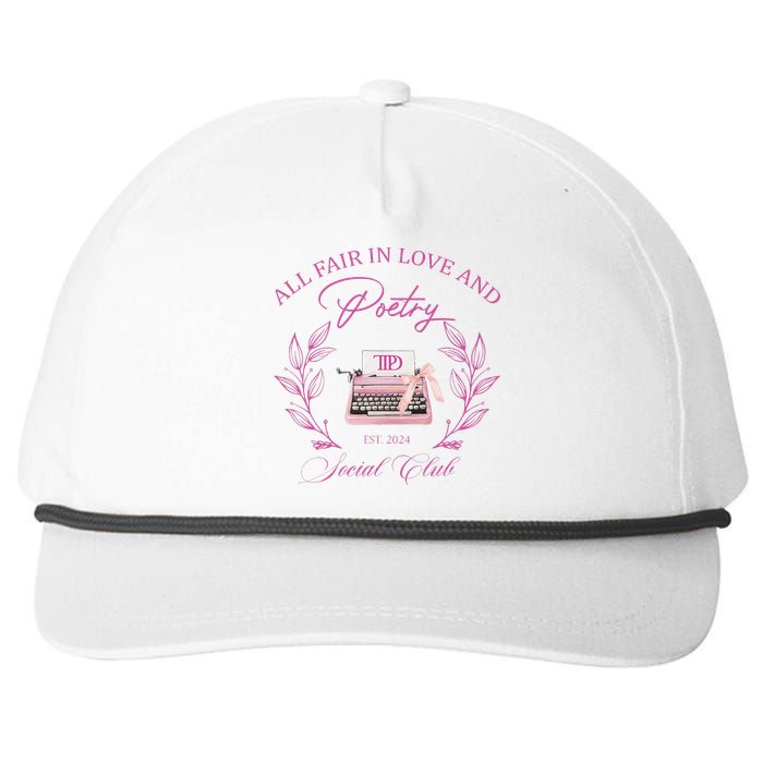 In Love And Poetry Social Club Snapback Five-Panel Rope Hat